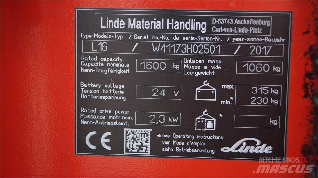 Linde L16i Montacargas manual