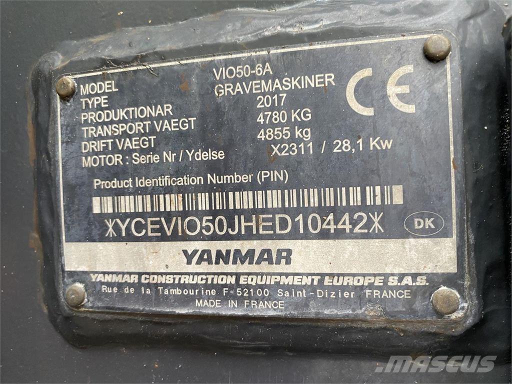 Yanmar VIO50-6 Excavadoras de ruedas