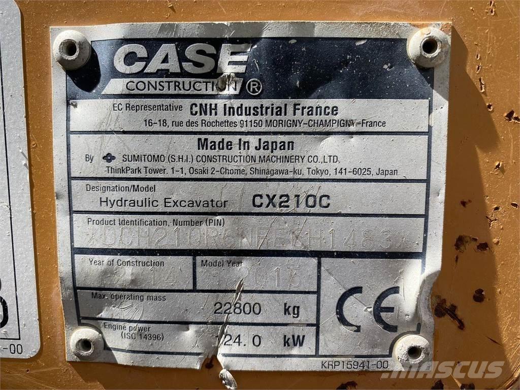CASE CX210 Excavadoras sobre orugas