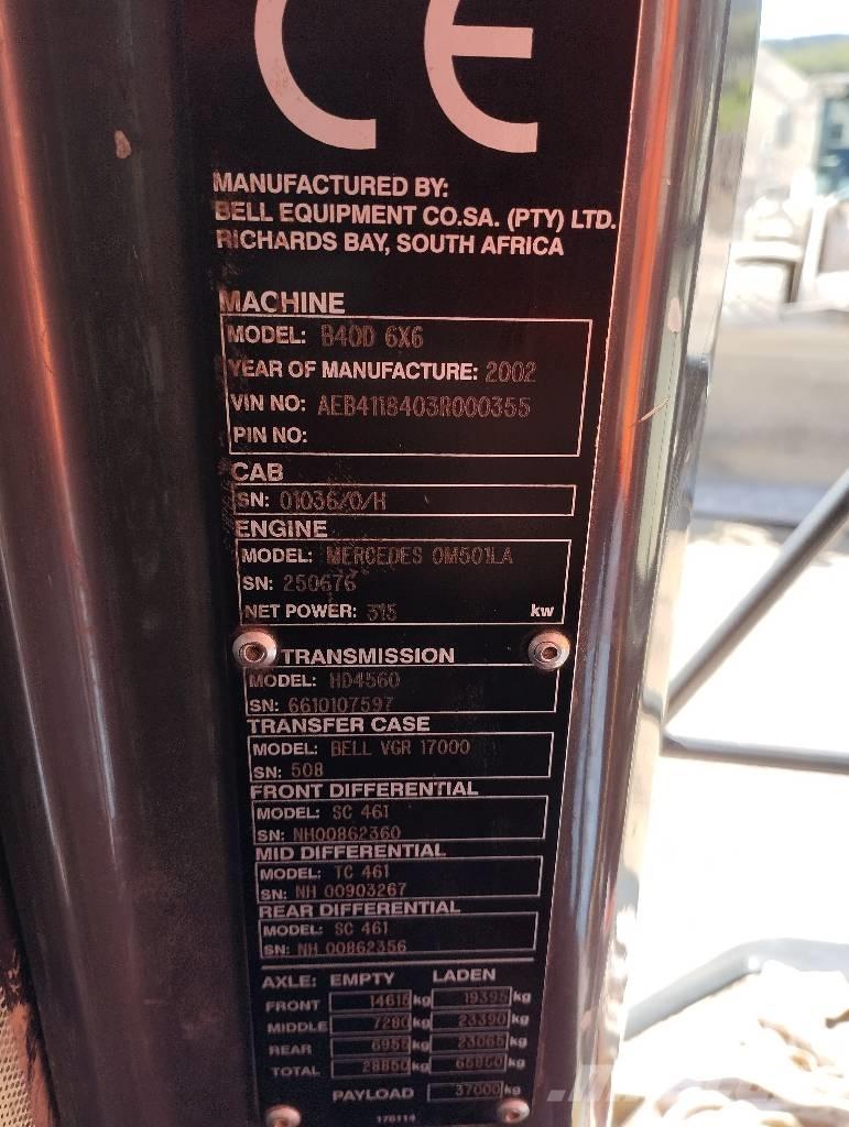 Bell B 40 D Camiones articulados