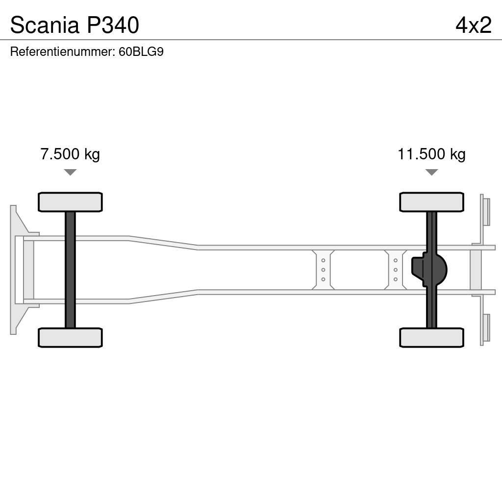 Scania P340 Camiones con caja de remolque