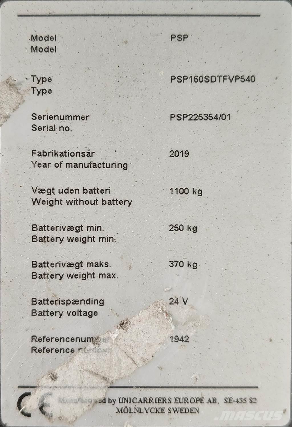 Atlet PSP160 Montacargas con plataformas de baja elevación
