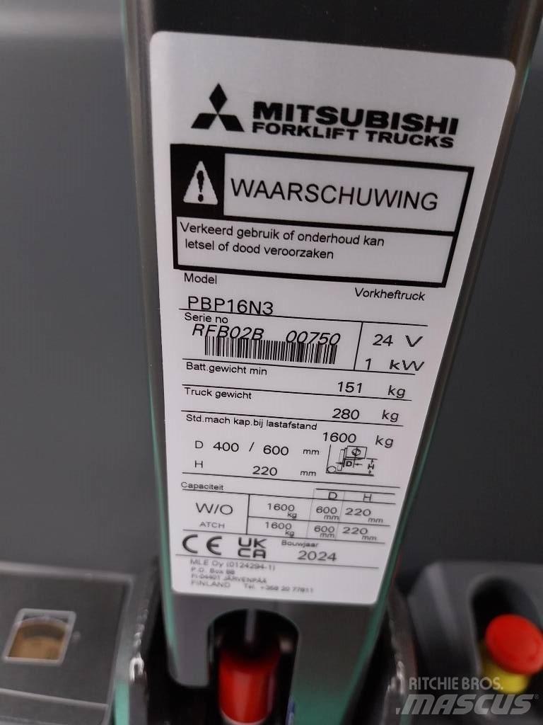 Mitsubishi PBP16N3 Montacargas de baja elevación