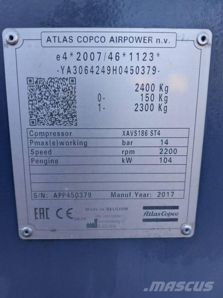 Atlas Copco XAVS186 Compresoras