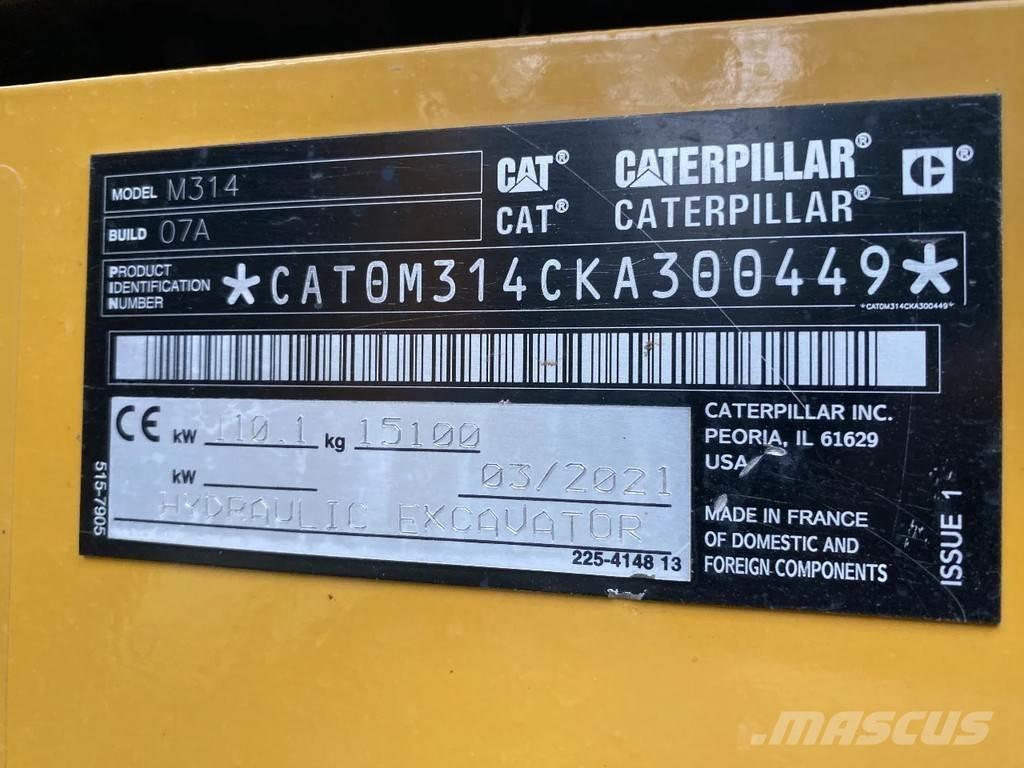 CAT 314 Next gen Excavadoras de ruedas