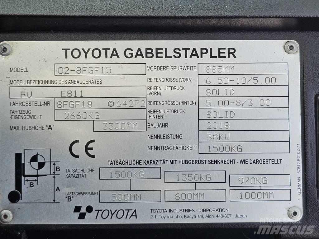 Toyota 02-8FGF15 Camiones LPG