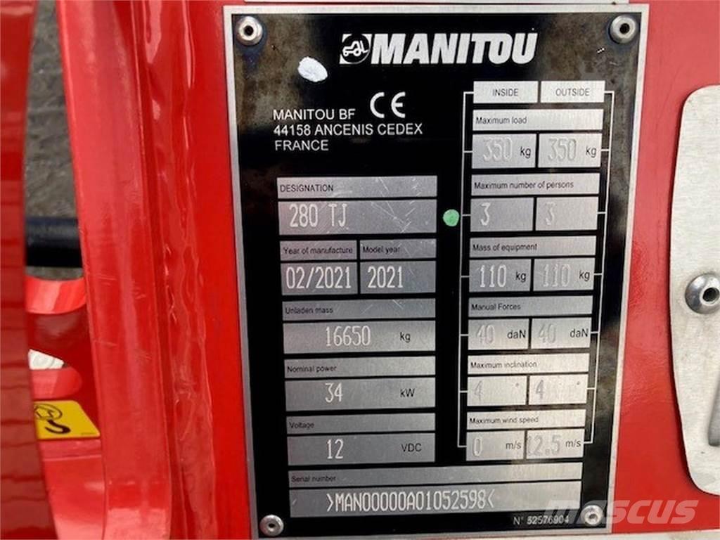 Manitou 280TJ Plataformas con brazo de elevación manual