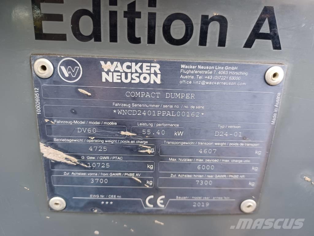 Wacker Neuson DV 60 Vehículos compactos de volteo