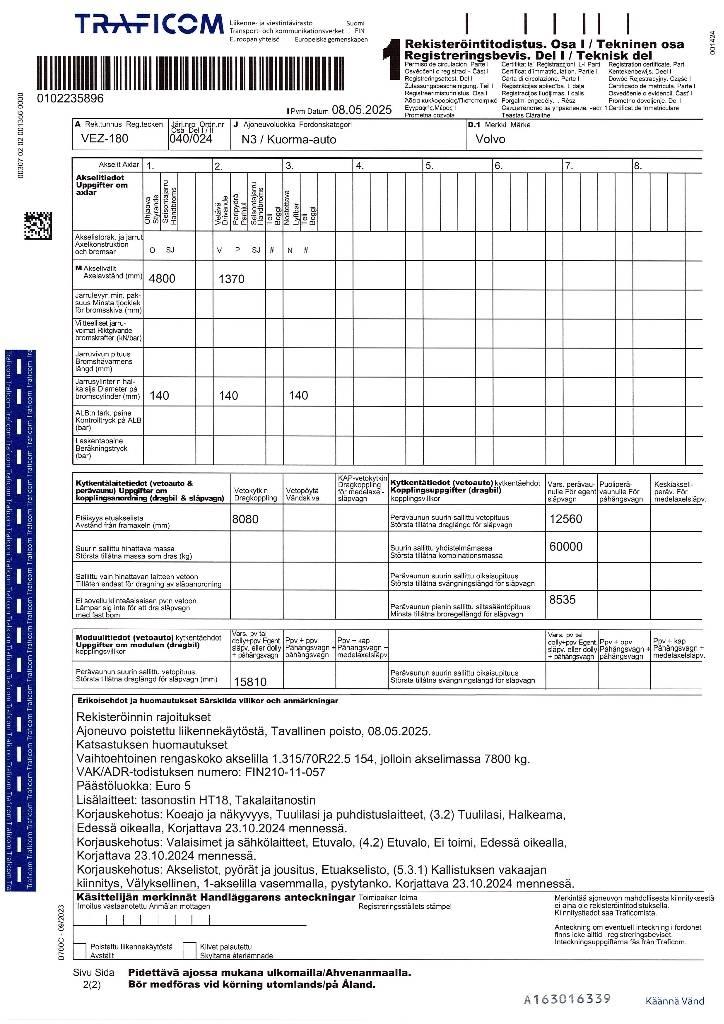 Volvo FM 13 Camiones portacontenedores
