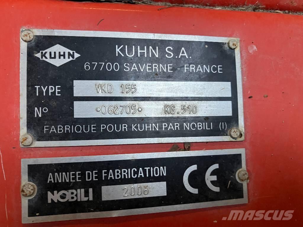 Kuhn VKD 155 Segadoras y cortadoras de hojas para pasto