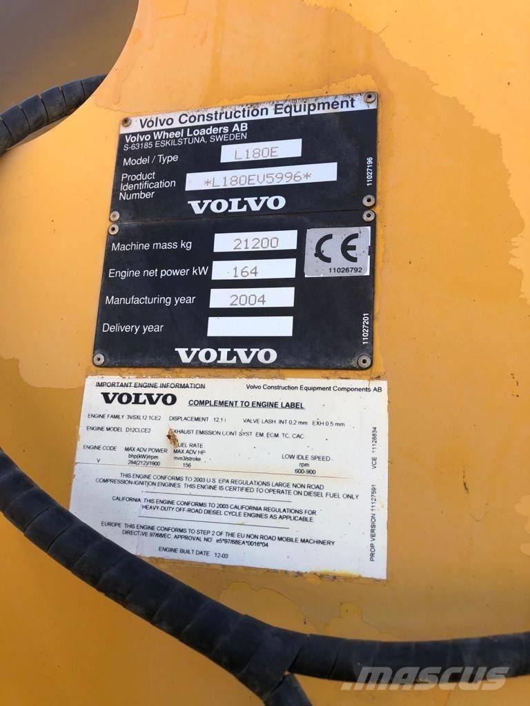 Volvo L 180 E Cargadoras sobre ruedas