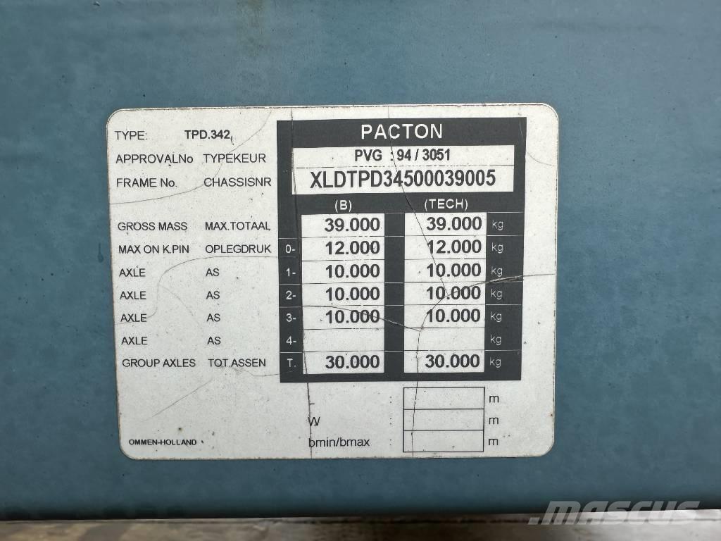 Pacton TPD 342 Semirremolques de plataformas planas/laterales abatibles