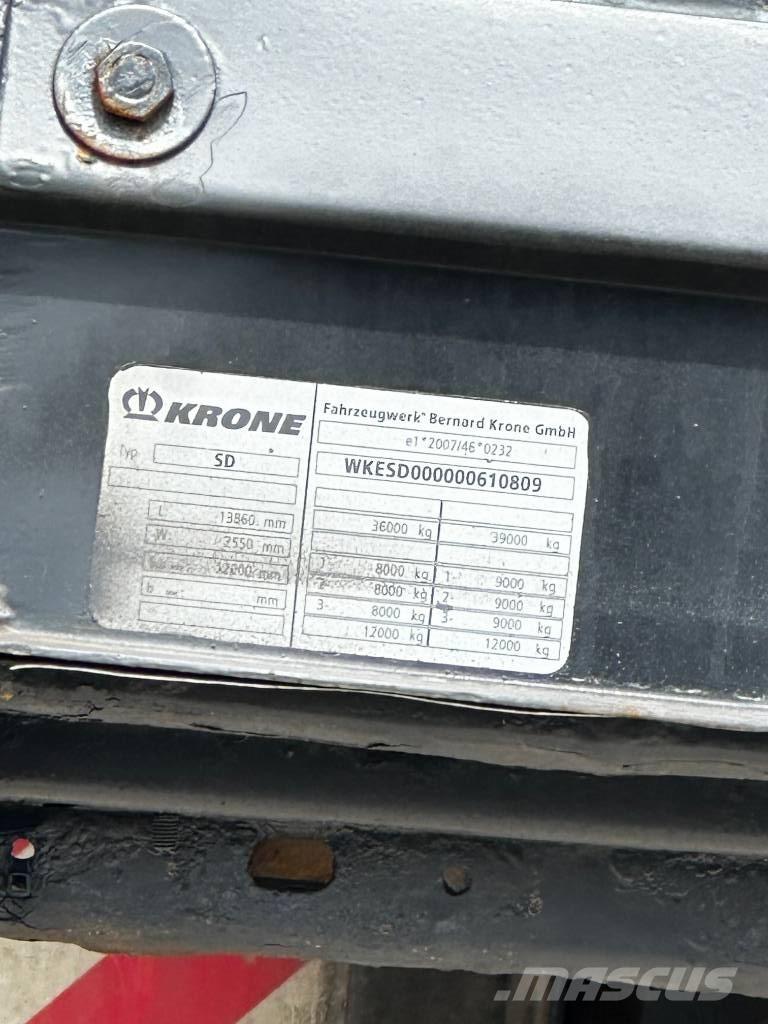 Krone SD Semirremolques de plataformas planas/laterales abatibles