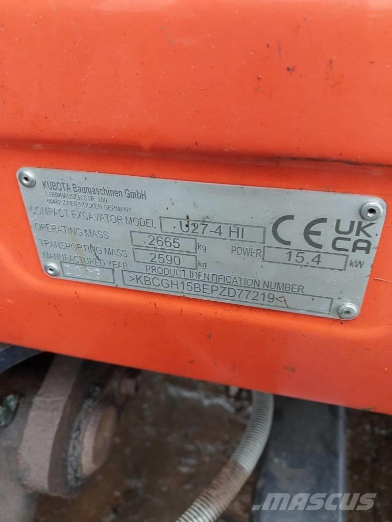 Kubota U 27-4 Miniexcavadoras