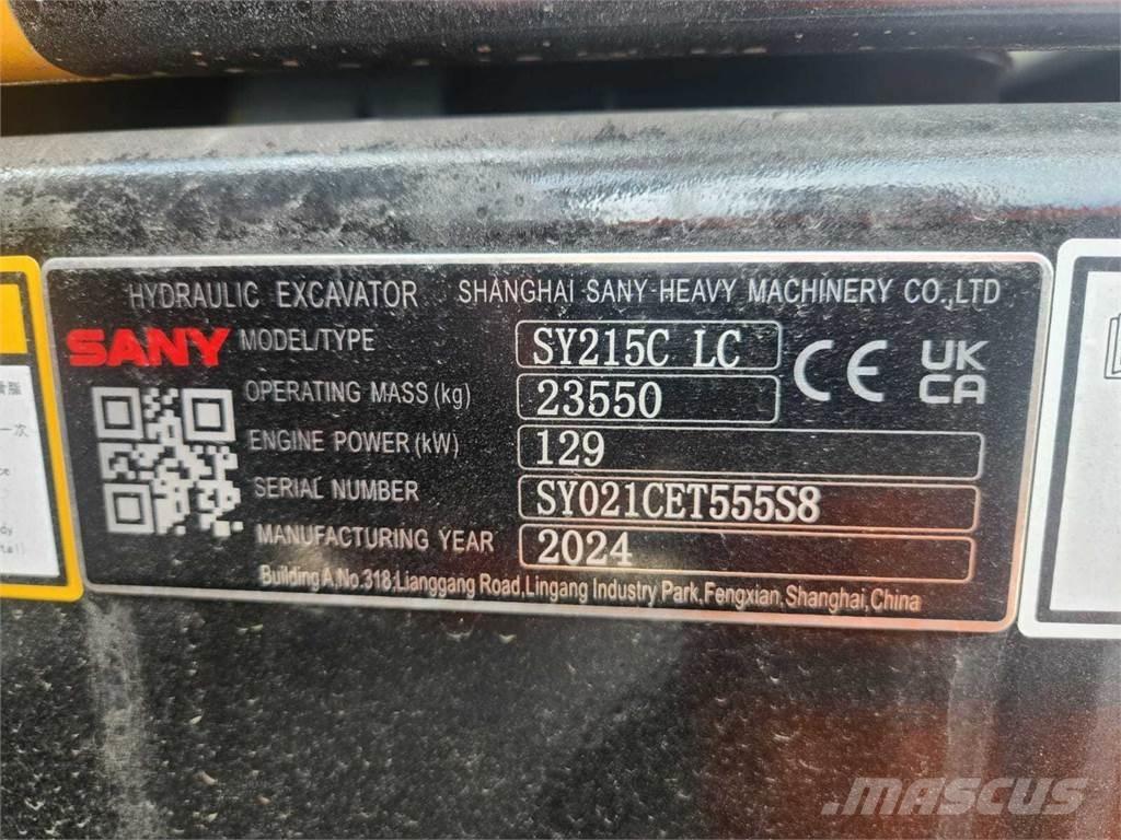 Sany SY215C Excavadoras sobre orugas
