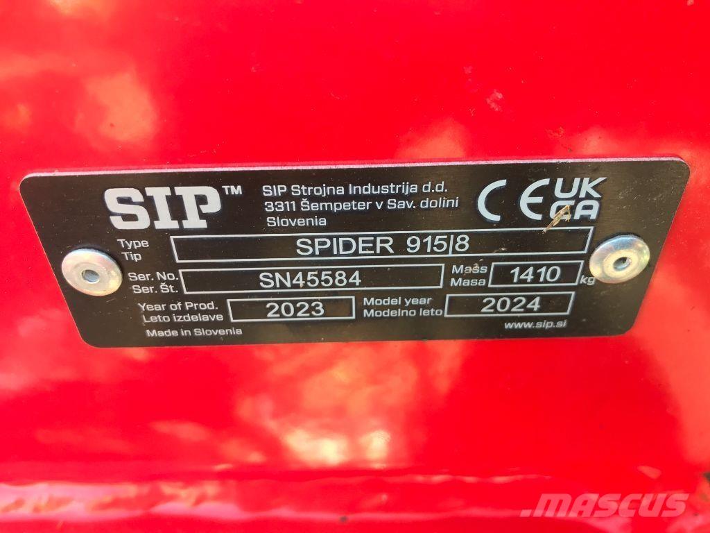SIP SPIDER 915 / 8 Rastrilladoras y rastrilladoras giratorias