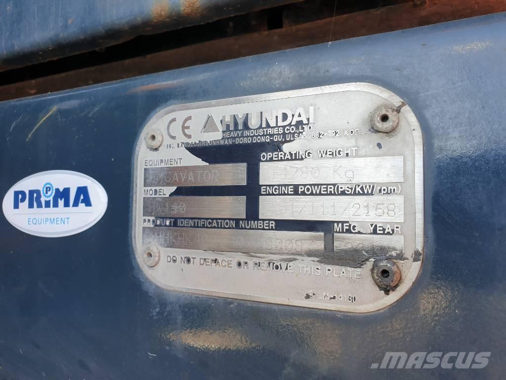 Hyundai HW 140 Excavadoras de ruedas