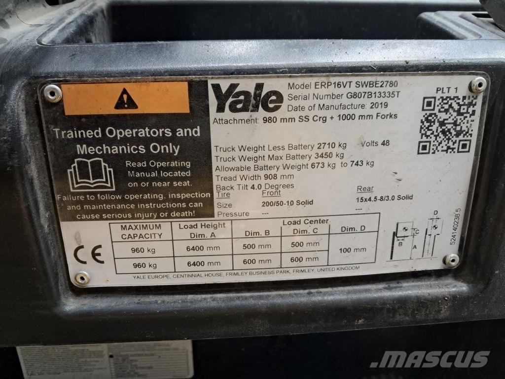 Yale ERP16VT Carretillas de horquilla eléctrica