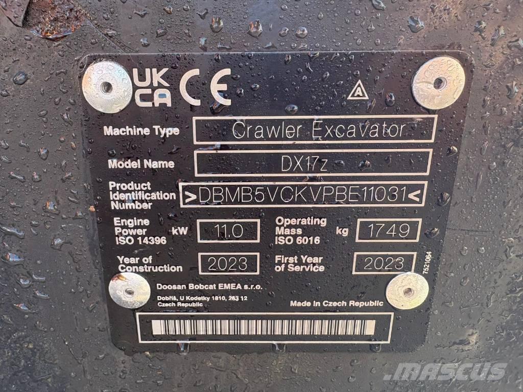 Doosan DX 17 Miniexcavadoras