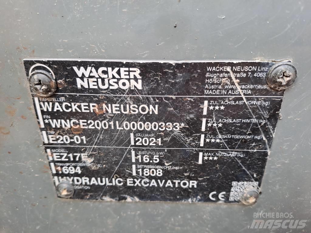 Wacker Neuson EZ17e Excavadoras sobre orugas