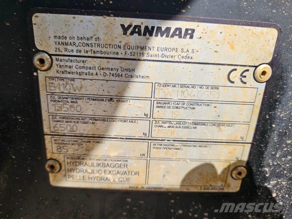 Yanmar B 110 W Retrocargadoras