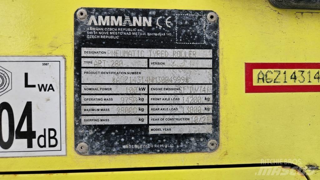 Ammann ART 280 Rodillos sobre neumáticos