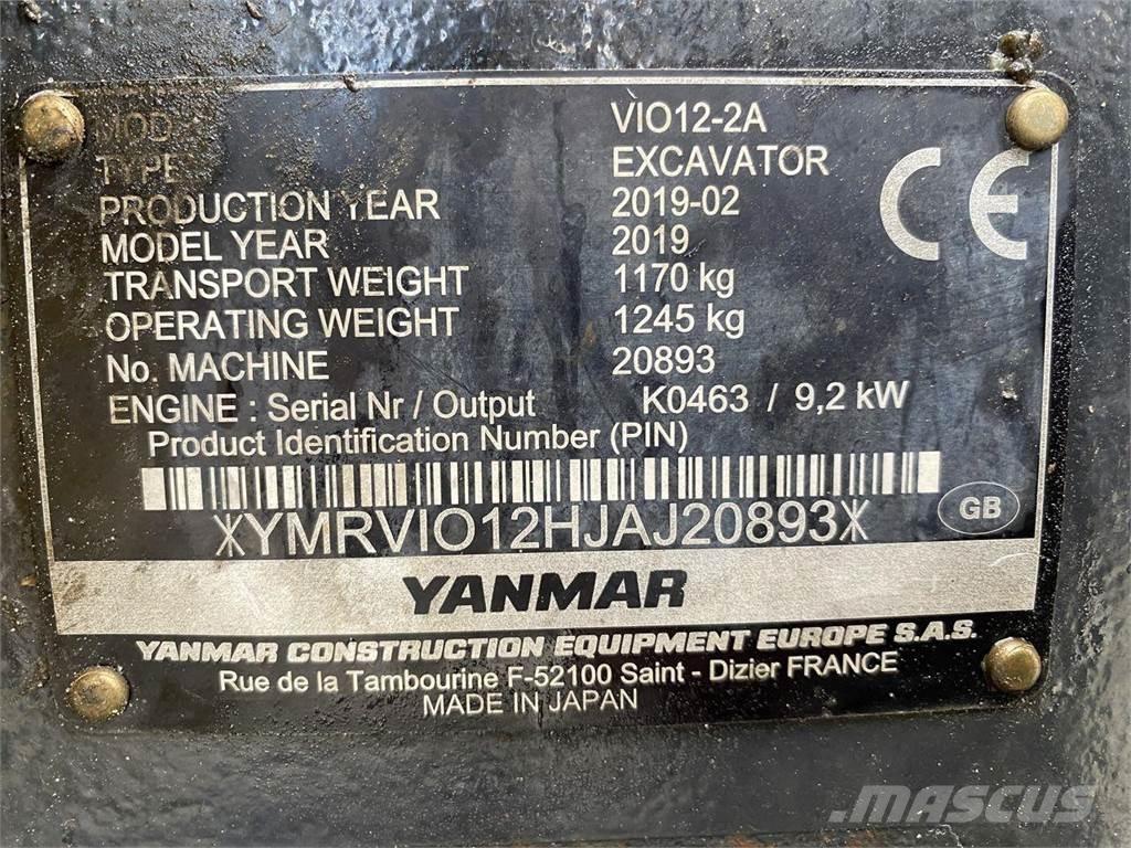 Yanmar VIO12 Excavadoras de ruedas