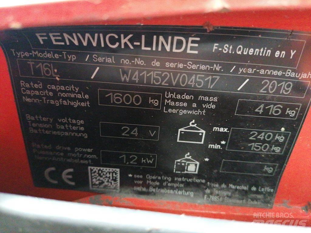 Linde T16L Montacargas de baja elevación