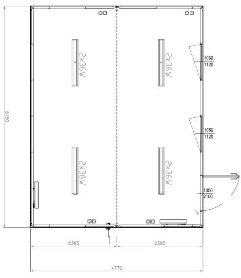  Kontejner dvojni Barracas de construcción