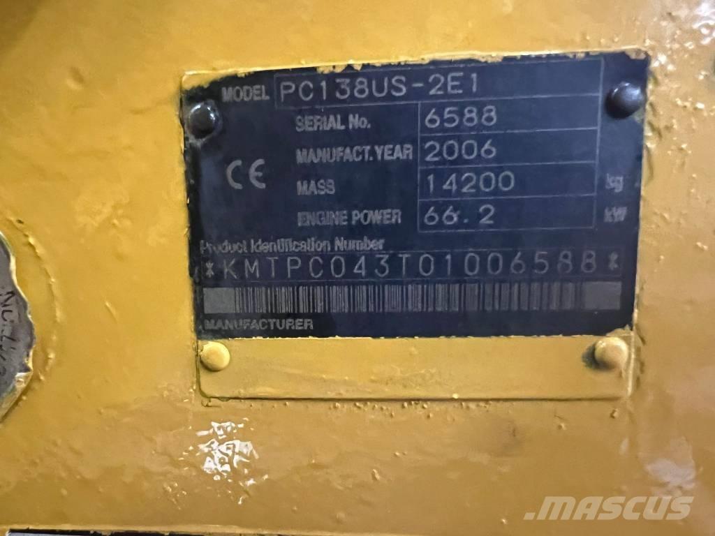 Komatsu PC 138 US Excavadoras sobre orugas