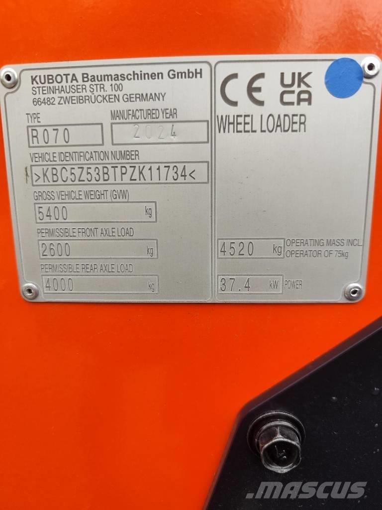 Kubota R 070 Cargadoras sobre ruedas
