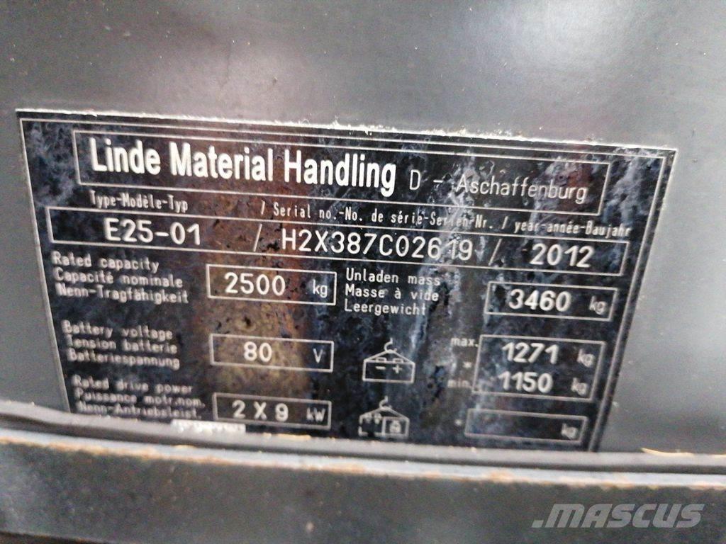 Linde E25-01 Carretillas de horquilla eléctrica