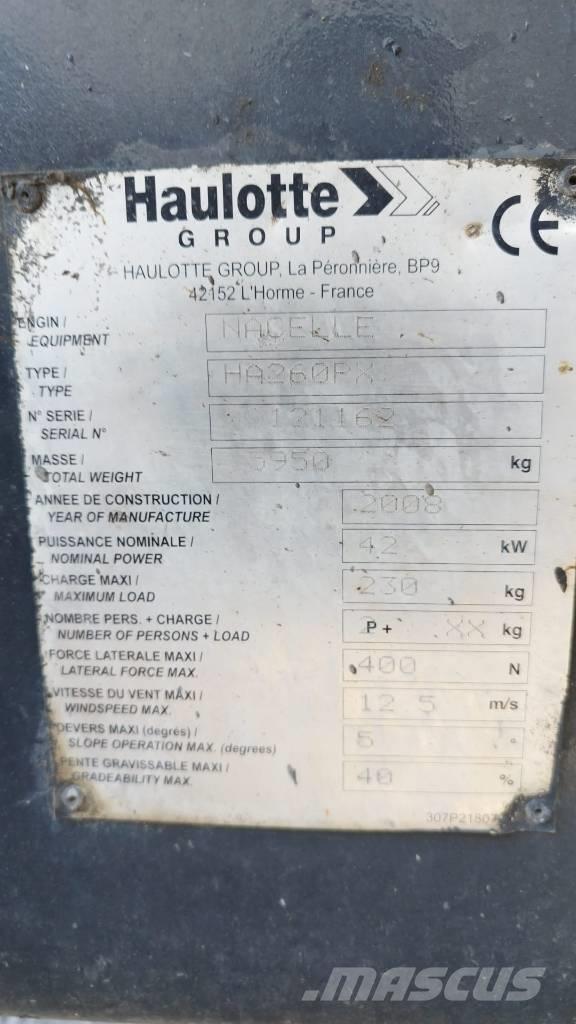 Haulotte HA 260 PX Plataformas con brazo de elevación manual