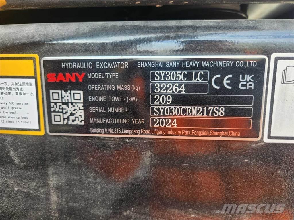 Sany SY305C Excavadoras sobre orugas