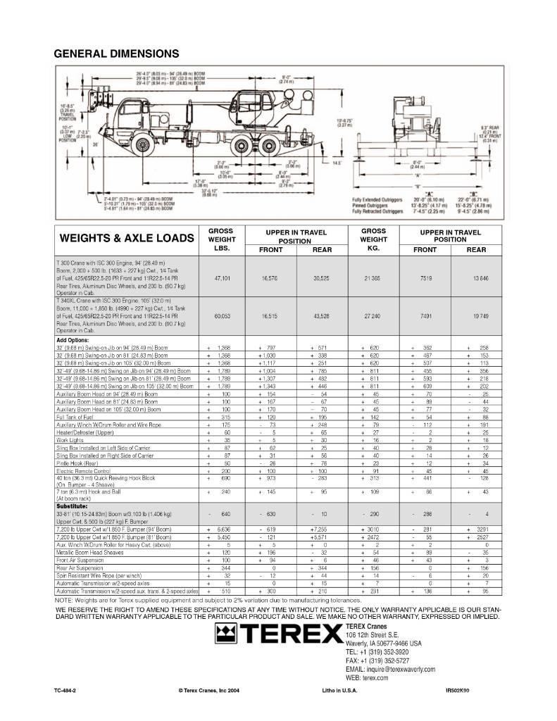 Terex T 335 Camiones grúa