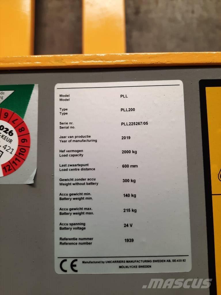 UniCarriers PLL200 Montacargas de baja elevación