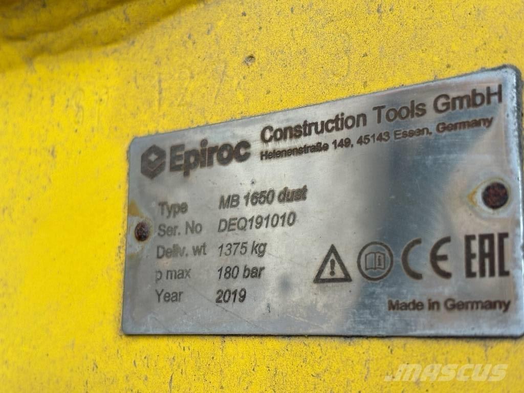 Epiroc MB 1650 Dust Martillos hidráulicos