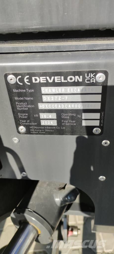 Develon DX 27 Z-7 Miniexcavadoras
