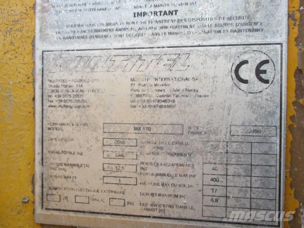 Multitel MX 170 Plataformas sobre camión