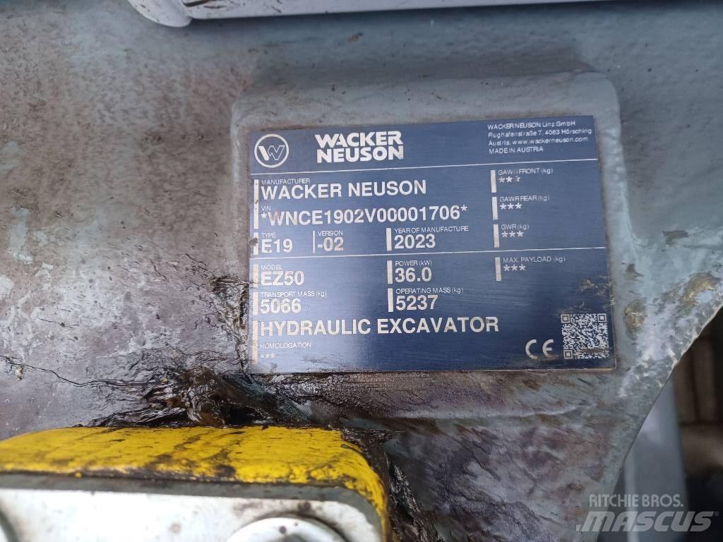 Wacker Neuson EZ50 Excavadoras sobre orugas