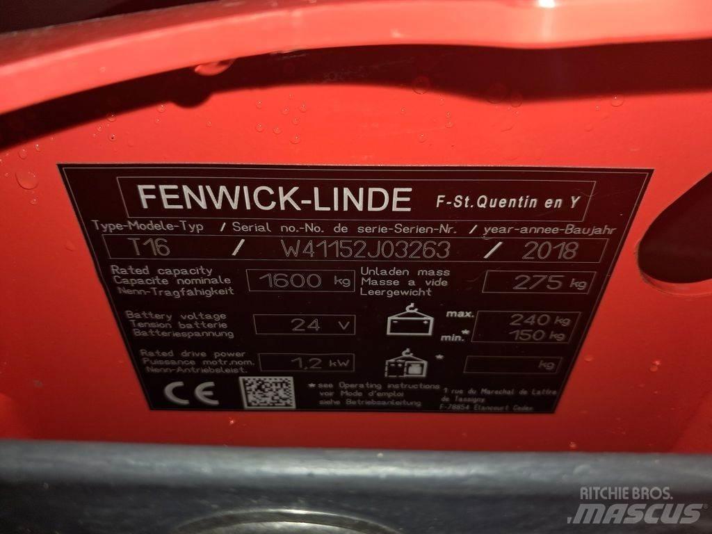 Linde T16 Montacargas manual para paletas