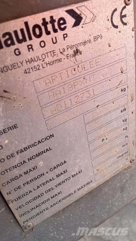 Haulotte HA 18 PX Plataformas con brazo de elevación manual