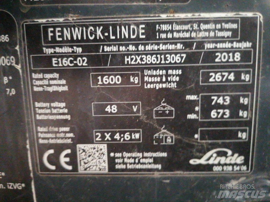 Linde E16C Carretillas de horquilla eléctrica