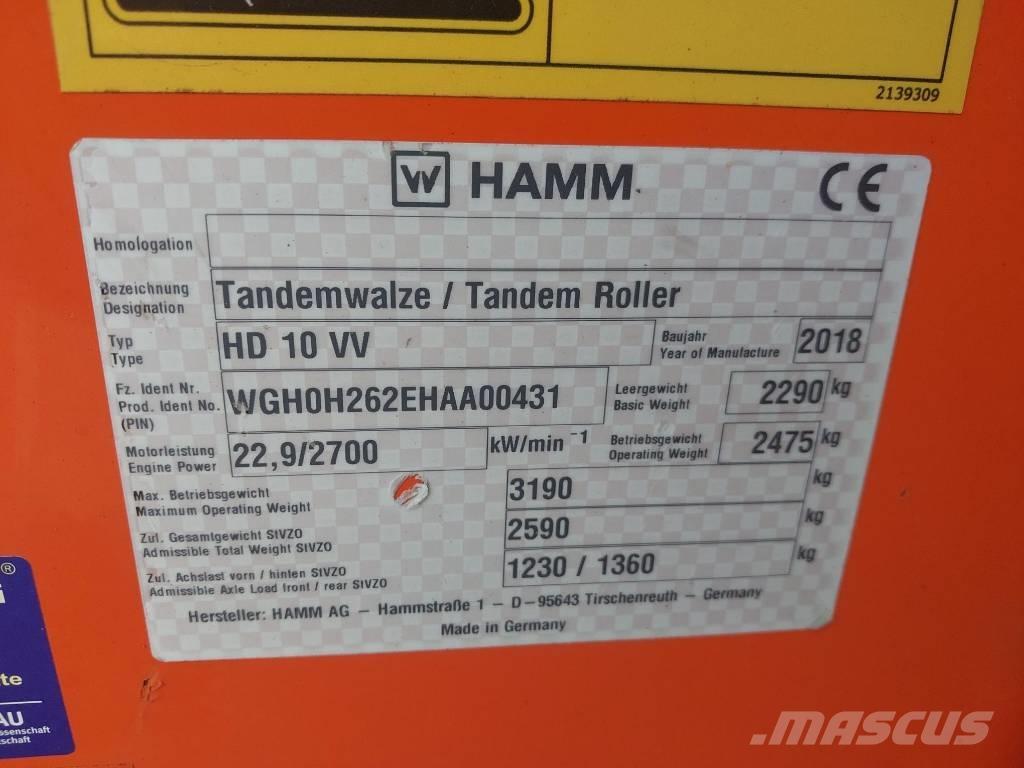Hamm HD 10 VV Placas compactadoras