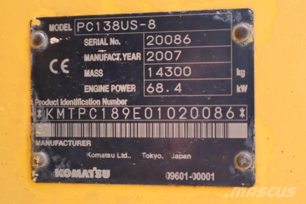 Komatsu PC138US-8 Excavadoras sobre orugas