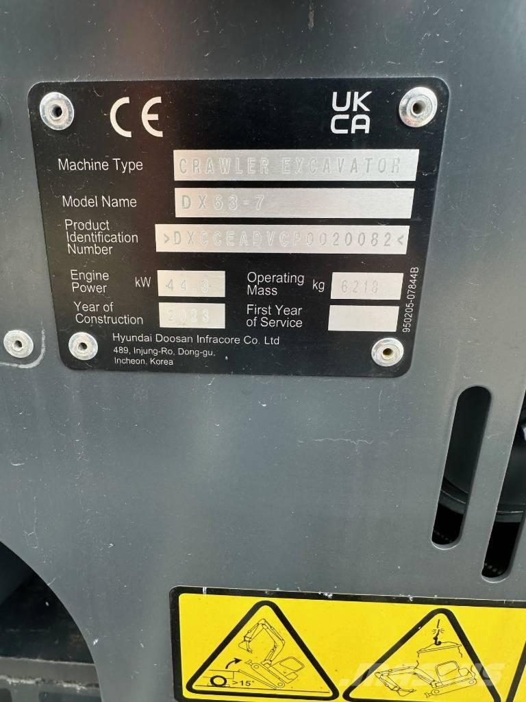 Develon DX 63-7 Miniexcavadoras