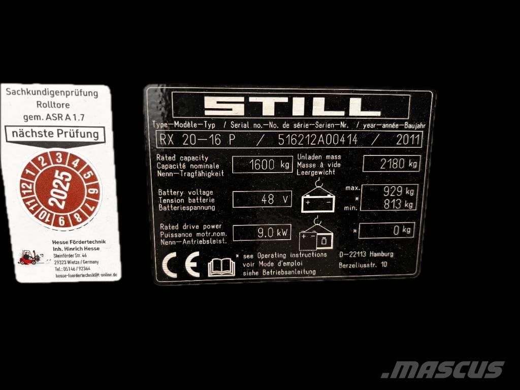 Still RX20-16P Carretillas de horquilla eléctrica