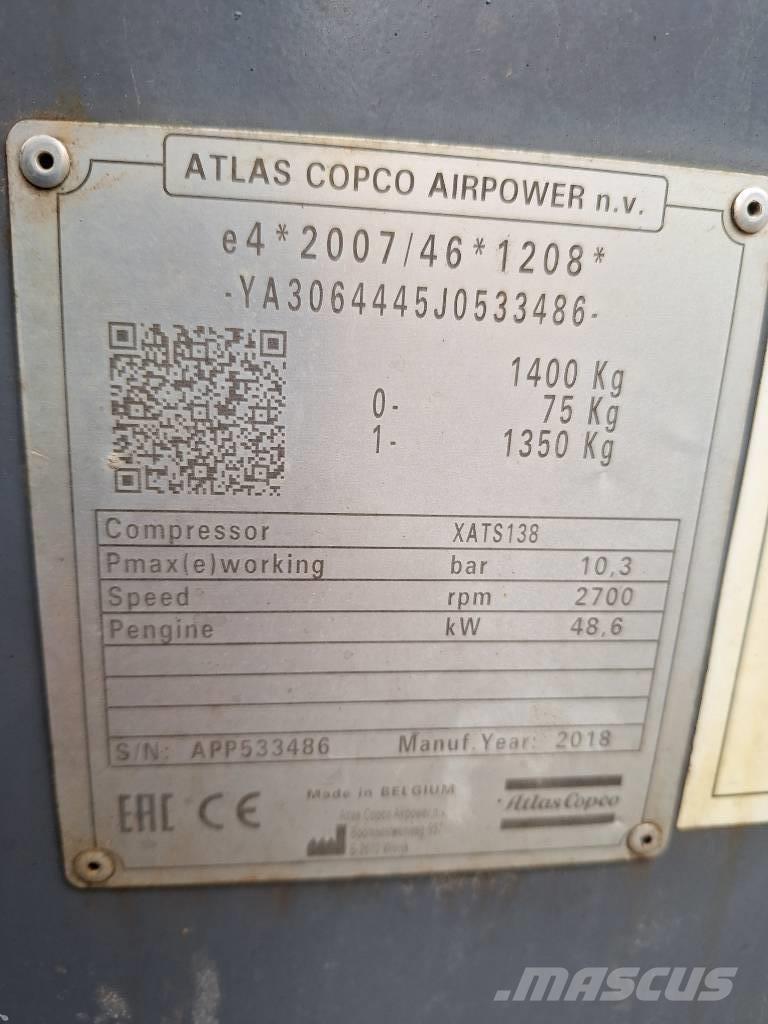 Atlas Copco XATS138 Compresoras