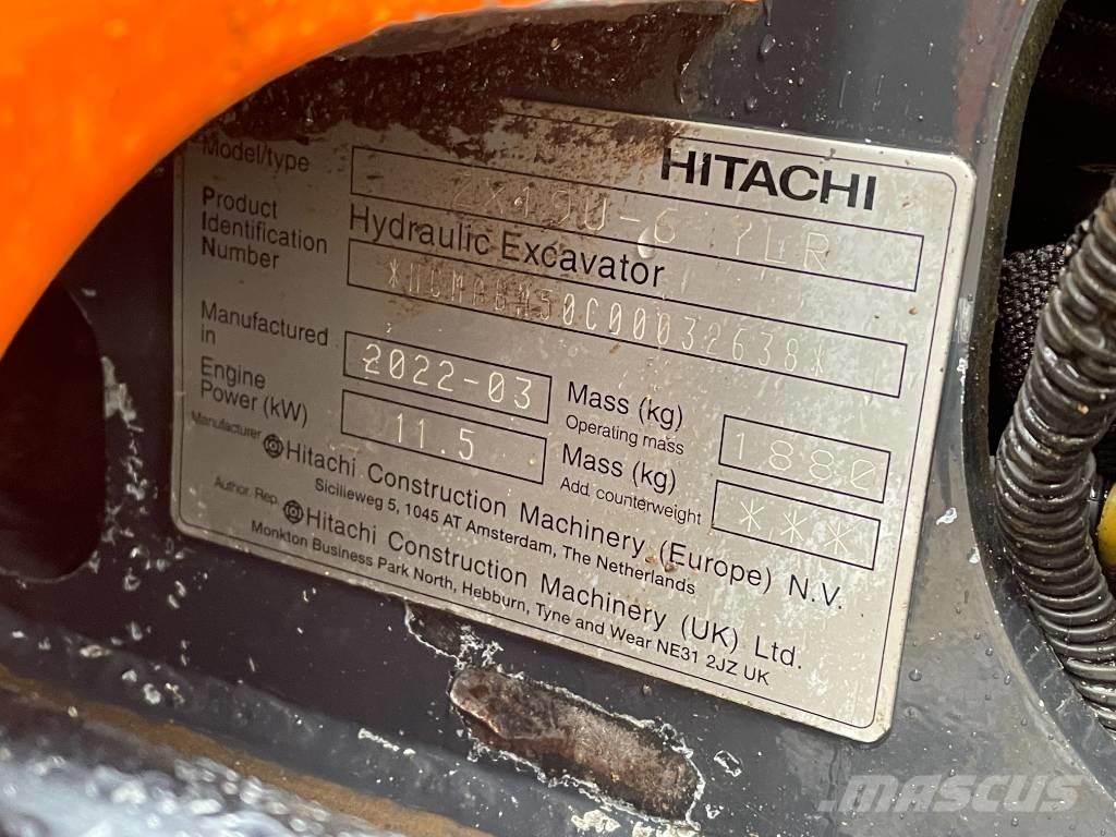 Hitachi ZX 19 U-6 Miniexcavadoras