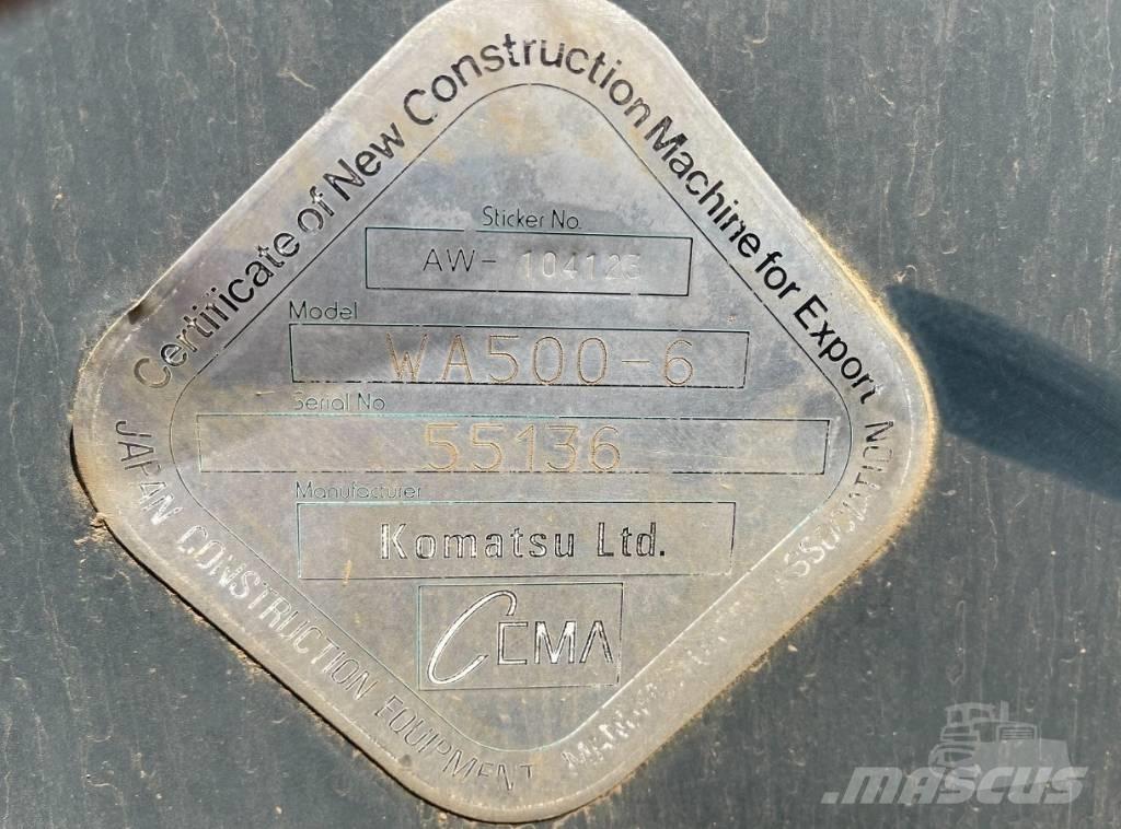 Komatsu WA 500-6 Cargadoras sobre ruedas